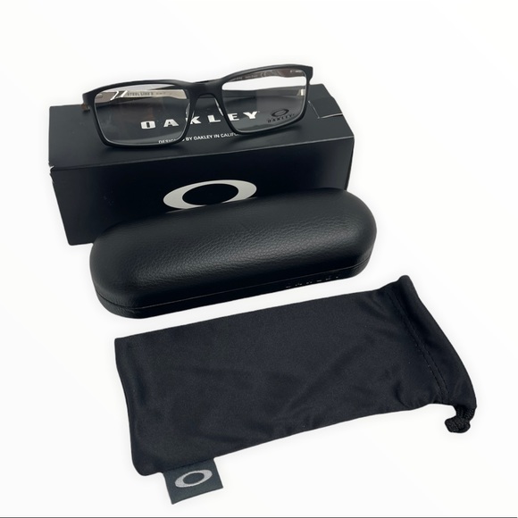 Oakley Men’s Eyeglasses OX8097 Steel Line S Satin Black Rectangular - Picture 4 of 11